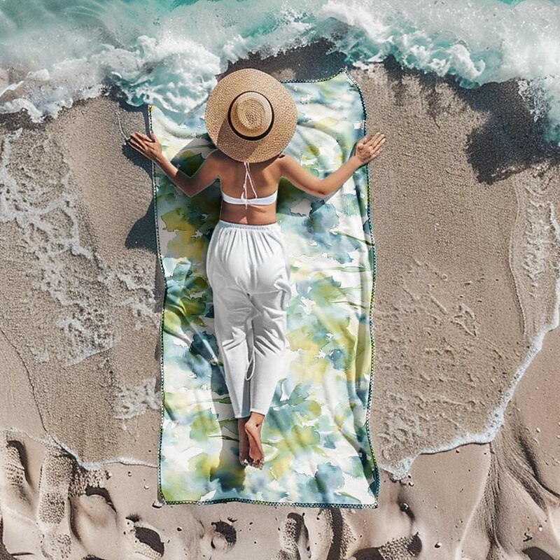 Colored Beach Towel 100% Micro Fiber Comfy Blankets Oversized Beach Towel, 35"x70", Large Swim Towel for Teens Adults, Quick-Dry, Absorbent, Soft, Versatile for Travel, Bath and Pool4