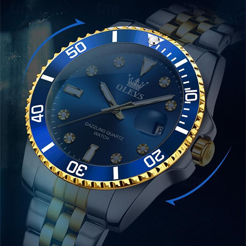 New Olevs Olevs Fashion Trend Men'S Business Watch Calendar Luminous Simple Leisure Hundred With Quartz Watch Waterproof Sports Men'S Wristwatch2