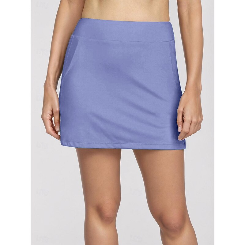 Women's Tennis Skirts Golf Skirts 16inch Pickleball Dark Pink Black White Sun Protection Tennis Clothing Ladies Golf Attire Clothes Outfits Wear Apparel