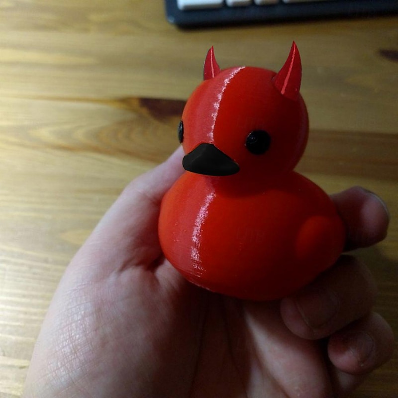 Lil' Devil Ducky Duckieville Duck Goth Resin Collectible Figurines Ducks, Cute Little Duck Statue Crafts, Novelty Decorative Ornaments Halloween Decoration3