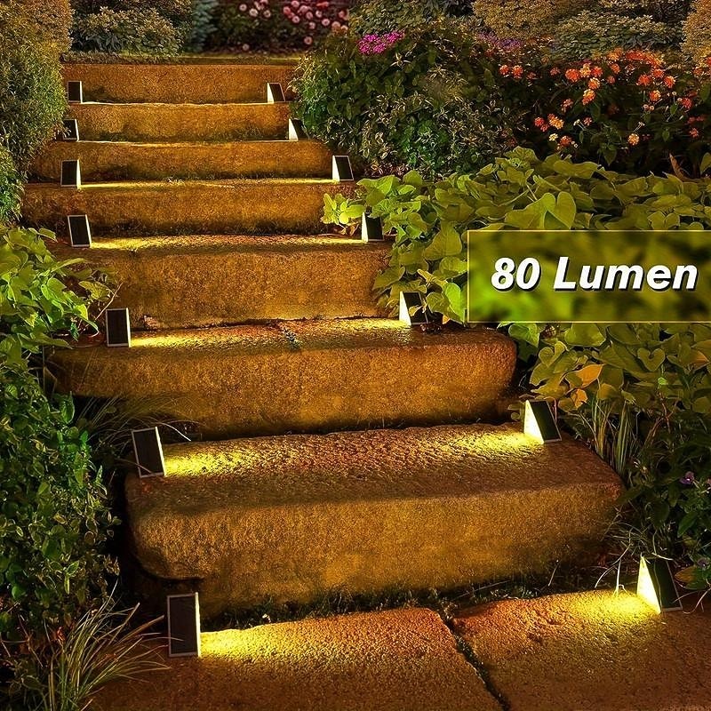 2pcs Portable White Solar Step Lights - Waterproof LED Path Lights for Hallway, Doorway, Garage with Detachable Design, Rechargeable Nickel Battery, and Easy Installation3