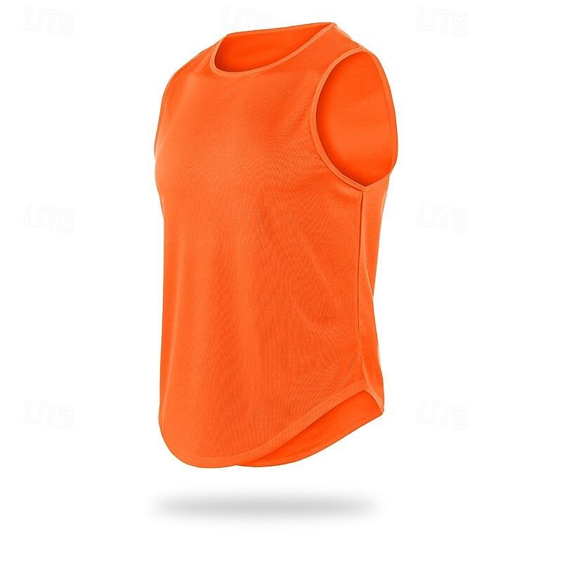 Men's T shirt Hiking Vest Sleeveless Crew Neck Tank Top Sleeveless Shirt Vest Top Outdoor Quick Dry Soft Sweat wicking Polyester Black Orange Green Climbing Camping / Hiking / Caving Traveling4