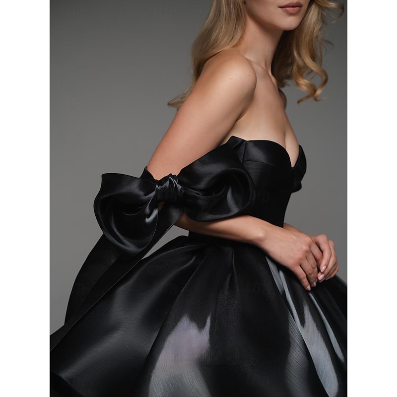 A-Line Homecoming Dresses Corsets Dress Holiday Graduation Short / Mini Sleeveless Spaghetti Strap Satin with Bow(s)4