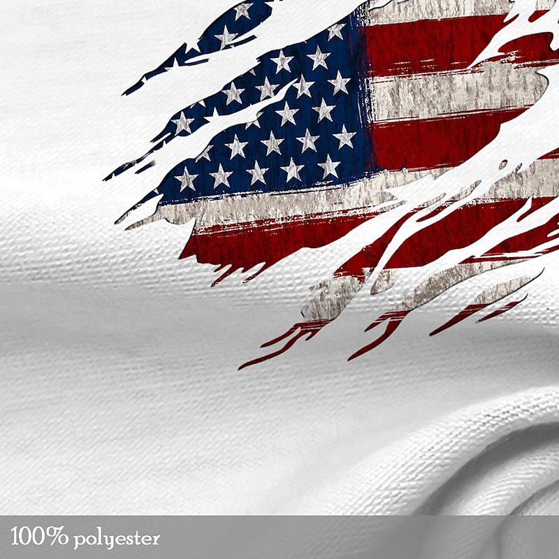 Veterans Day Men's Patriot Patriotic Veteran American Flag T shirt Short Sleeve T shirt 3D Print Crew Neck Shirt Street Style Party Birthday Street Black White Summer Spring Clothing Apparel S M L3