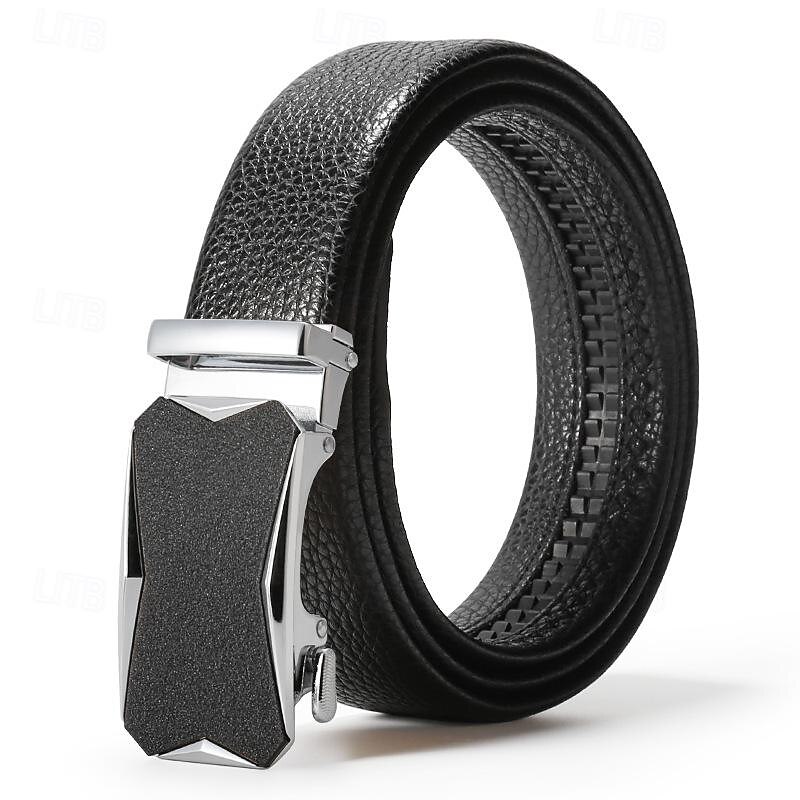 Men's Belt Waist Belt Silver Black Alloy Durable Adjustable Plain Outdoor Daily3