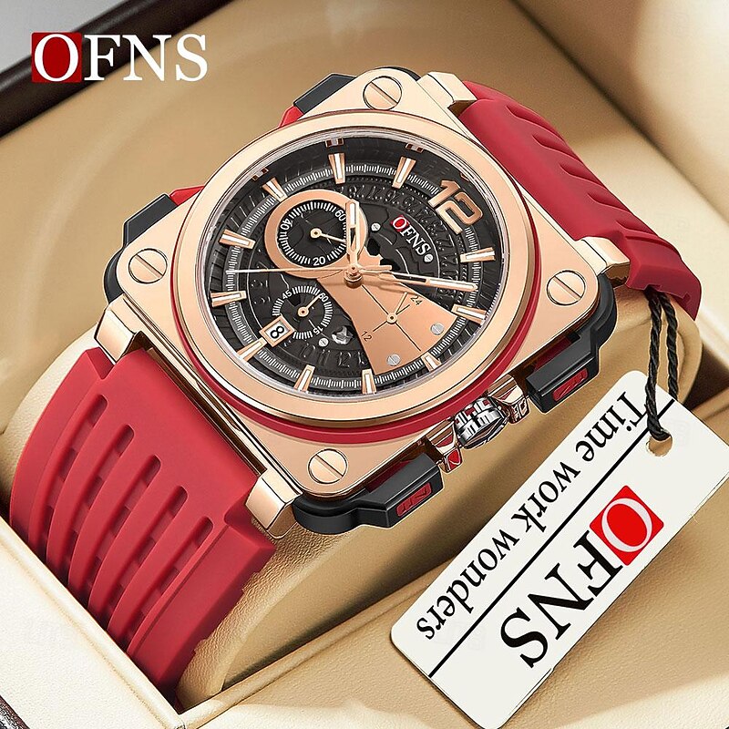 Men Quartz Watch Creative Fashion Casual Wristwatch Calendar Waterproof Decoration TPU Watch