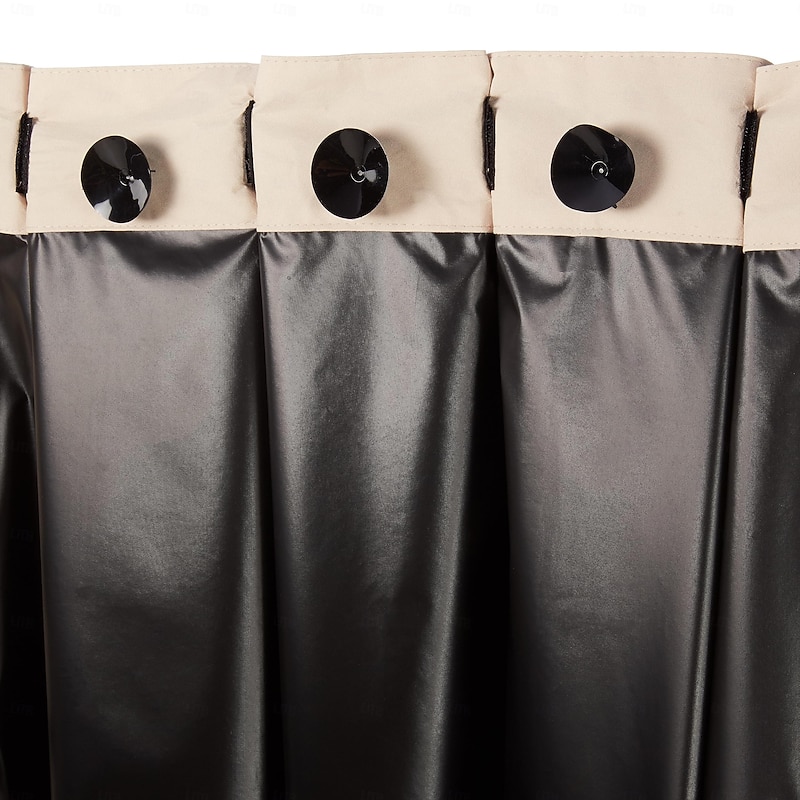 Portable Blackout Curtain Cloth Non-perforation Installation Adhesive Sunscreen Curtain Portable Suction Cup Curtain Fabric Beige4