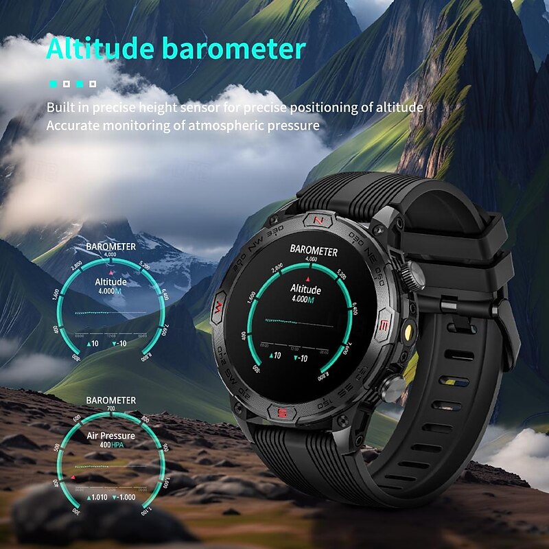 LOKMAT ZEUS 7 PRO Smart Watch 1.43 inch Smartwatch Fitness Running Watch Bluetooth Pedometer Call Reminder Activity Tracker Compatible with Android iOS Women Men Long Standby Hands-Free Calls3