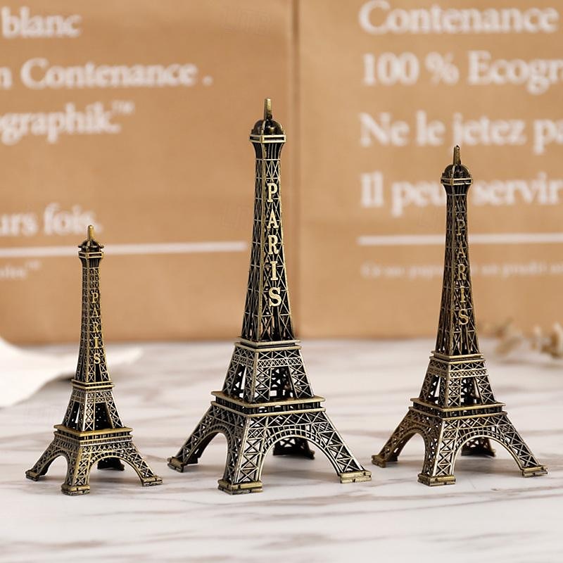 Paris Eiffel Tower Statue Cake Topper Paris Eiffel Tower Centerpiece Mini Statue Decor Figurine Table Tower Eiffel Home Decoration for Party 2025 - $9