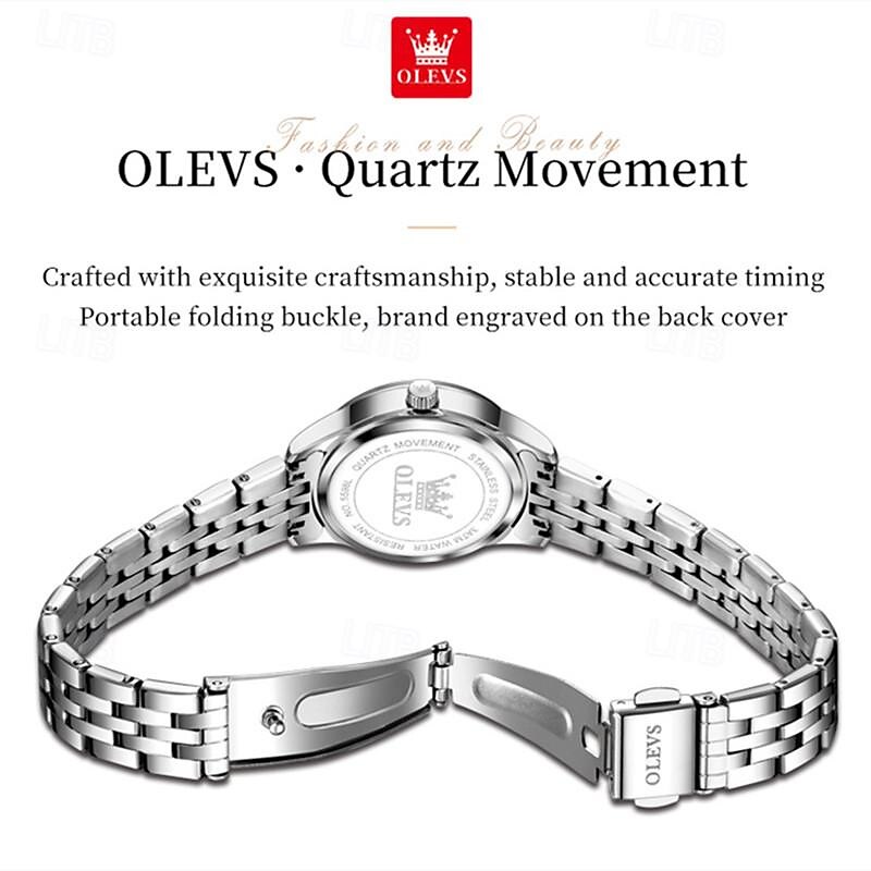 New Olevs Olevs Brand Fashion Trend Business Women'S Watches Luminous Calendar Luxury Versatile Leisure Sports Waterproof Quartz Watch Life Travel Holiday Gift Ideal Women'S Wristwatch3
