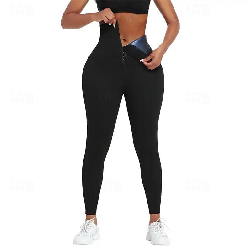 Women's Yoga Pants Yoga Leggings Tummy Control High Waist Pilates Gym Workout Workout Tights Solid Color Silver Blue Spandex Sports Activewear Stretchy Slim2