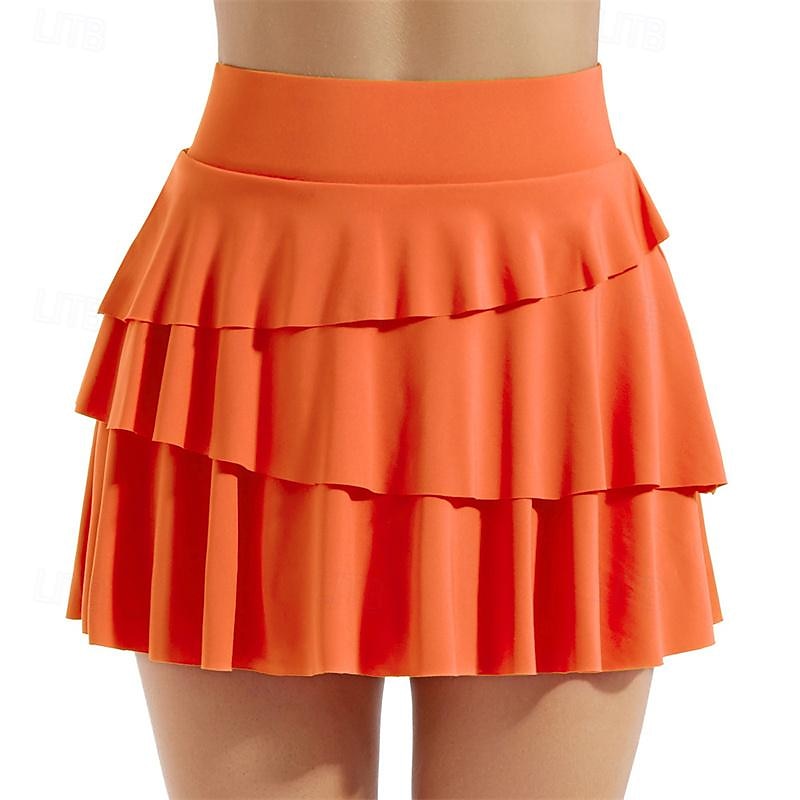 Women's Yoga Shorts High Waist Pilates Gym Workout Workout Shorts Solid Color Black Fuchsia Orange Sports Activewear Stretchy Slim4