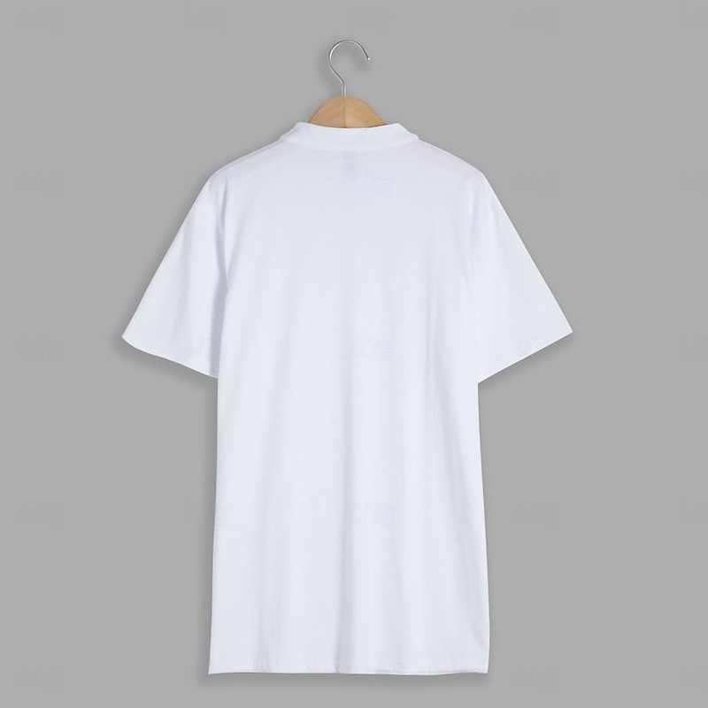 Men's T Shirt Short Sleeve Y Neck Summer Plain Sports Fashion Lightweight Classic Style Vacation Casual Holiday Light Blue Black White Top Tee for Men3