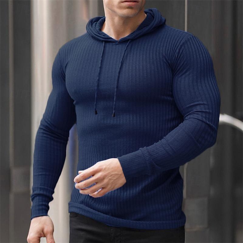 Men's Hoodie Long Sleeve Hoodie Casual Athleisure Solid Colored Soft Breathable Gym Workout Walking Jogging Sportswear Activewear Black White Army Green2