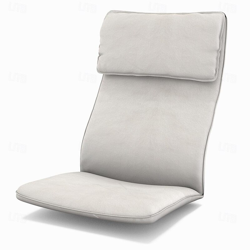 Velvet Chair Cushion Cover Solid Color with Pillowcase POcover LITB PRIME cover3