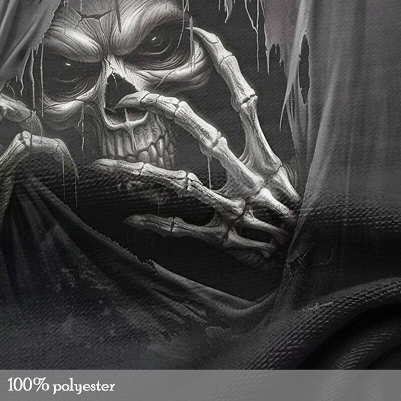 Men's Grim Reaper Reaper T Shirt Short Sleeve T shirt 3D Print Crew Neck Shirt Designer Gothic Party Street Casual Black Summer Spring Clothing Apparel S M L XL XXL XXXL3