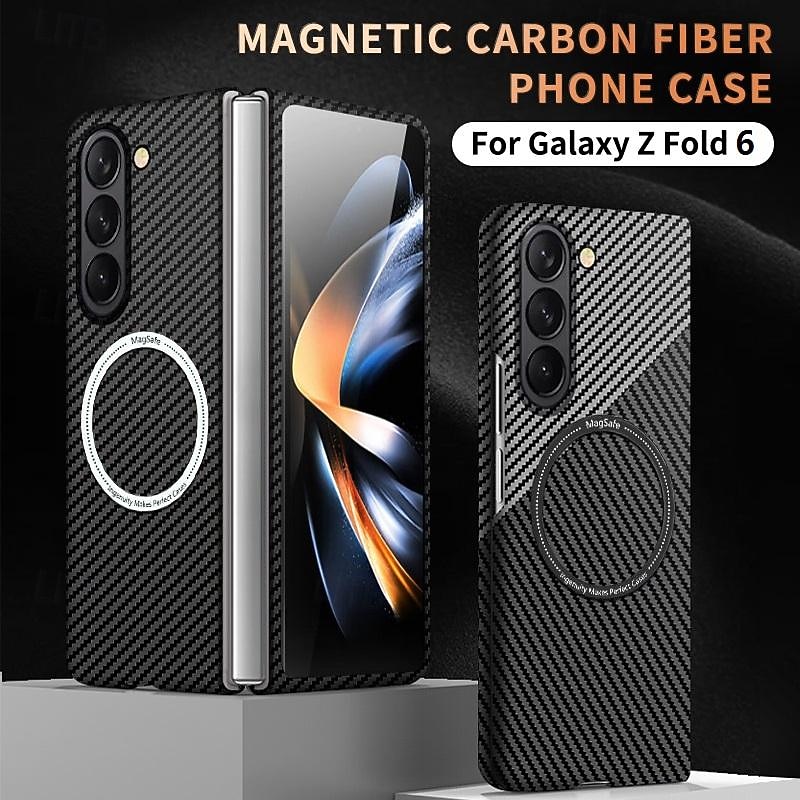 Phone Case For Samsung Galaxy Z Fold 6 Z Fold 5 Z Fold 4 Z Fold 3 Back Cover Support Wireless Charging Shockproof PC