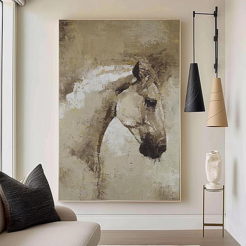 Oil Painting Handmade Hand Painted Wall Art Abstract Horse Canvas Painting Home Decoration Decor Stretched Frame Ready to Hang2