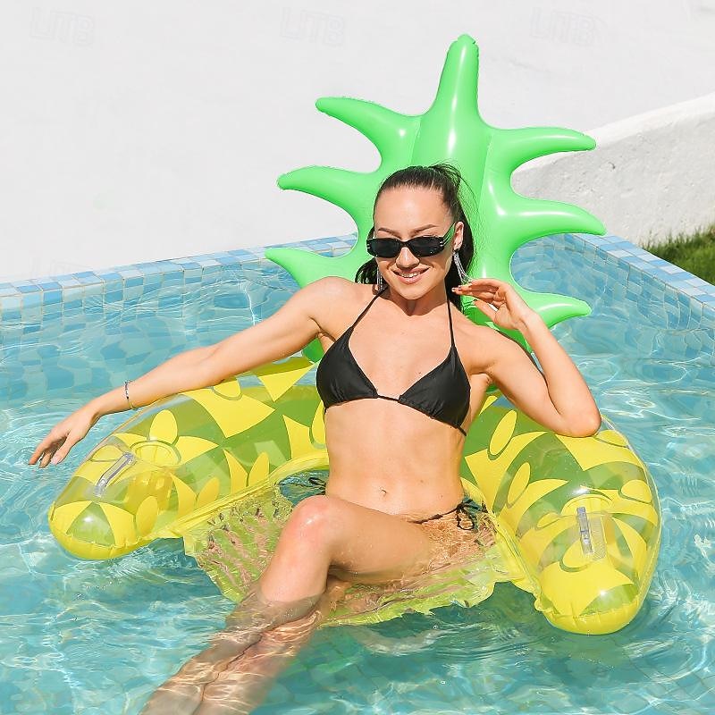 Inflatable Pool Floats Adult, 1 Pack Pool Chairs with Cup Holders,Blow up Floating Pool Floats Chair,Pool Floaties for Adults Swimming Pool Party Summer Water Fun
