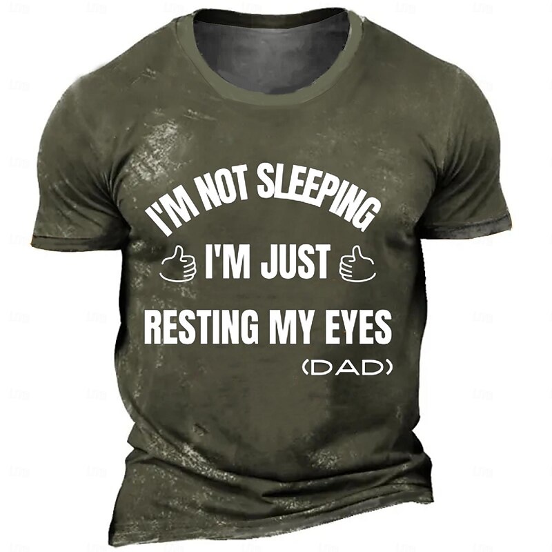 Men's Funny T Shirt Short Sleeve T shirt 3D Print Crew Neck Shirt Retro Vintage Carnival Party Blue Green Gray Summer Spring Clothing Apparel S M L XL XXL XXXL4