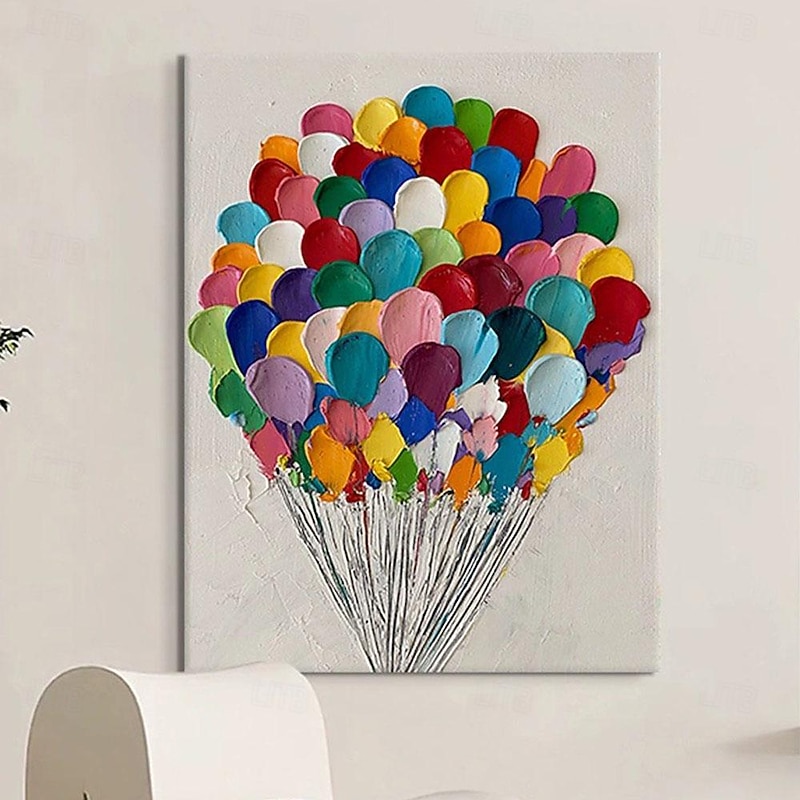 Colorful abstract balloon oil painting Hand Painted balloon Oil Paintings Abstract Art painting Wall Art Modern Canvas Art painting  for Living Room bedroom hotel bar wall decoration Home Decor4