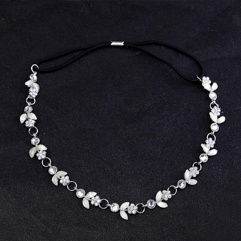 1PC Women's Headbands Hair Tie For Gift Birthday Retro Alloy Silver 5