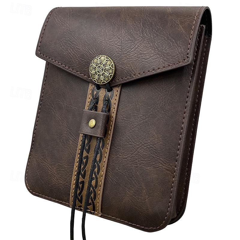 Punk & Gothic Medieval 17th Century Bag Belt Pouch Dice Bag Ranger Elven Fancy Dress Men's Women's Unisex Celtic Viking Fantasy Carnival Masquerade Halloween Masquerade Adults' Bag4