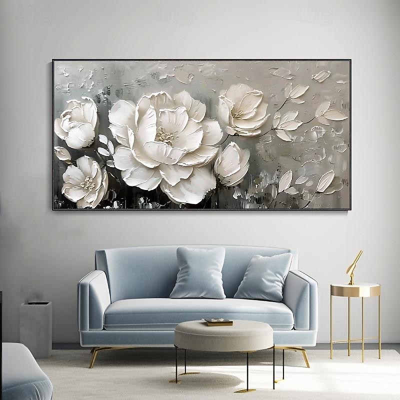 Foral Oil Painting hand painted Abstract 3D flower Art Canvas oil painting handmade Natural landscape oil painting Home Decoration Rose Flower Oil Painting Wall Art Handmade Gifts2