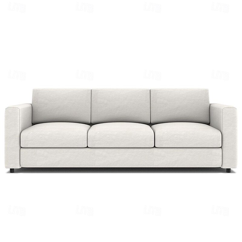 3-Seat Sofa Cover 100% Cotton Solid Color Quilted Slipcovers VIMcover LITB PRIME cover3