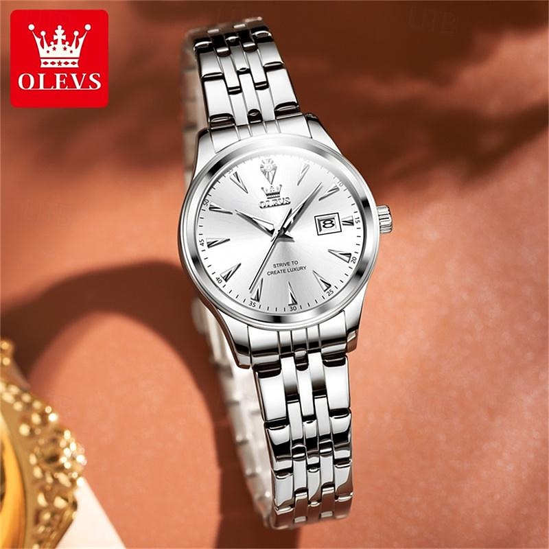 New Olevs Olevs Brand Fashion Trend Business Women'S Watches Luminous Calendar Luxury Versatile Leisure Sports Waterproof Quartz Watch Life Travel Holiday Gift Ideal Women'S Wristwatch2