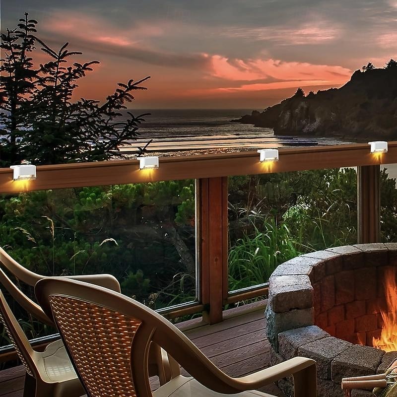 20pcs Solar LED Fence Lights - Effortless Charging, Durable Waterproof Design - Brighten Your Garden, Steps & Pathways with Cool White Ambiance - A Perfect Decorative Lighting Solution for Courtyards4