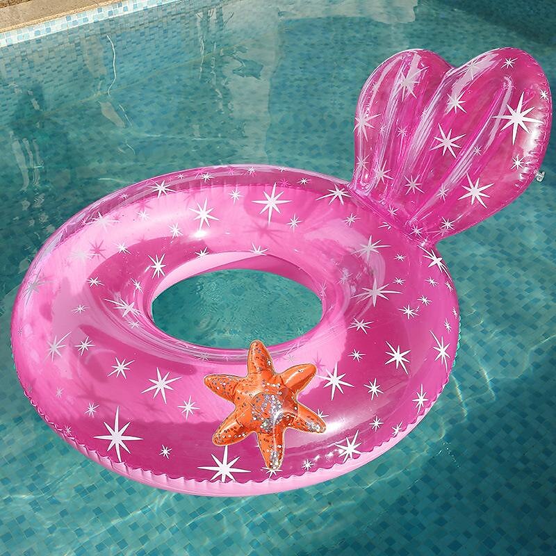 Water Play Equipment Inflatable Pool Float Non Toxic Geometric Pattern PVC Beach Theme Family Outdoor Summer 2 pcs All Adults'3