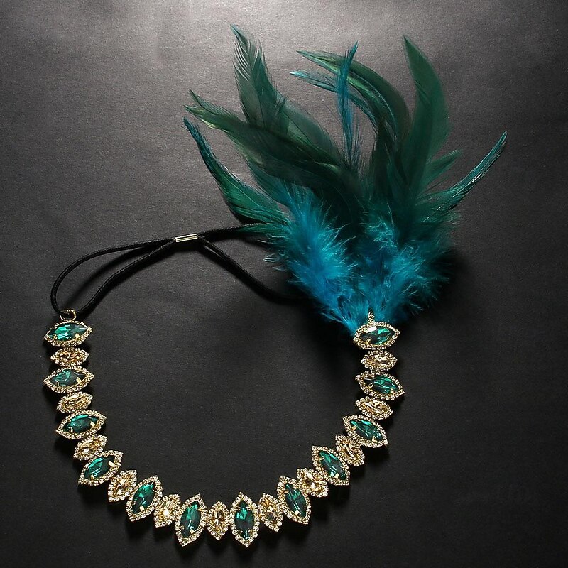 Head Jewelry Flapper Headband Feathers Headband Retro Vintage 1920s Feather For The Great Gatsby Cosplay Women's Costume Jewelry Fashion Jewelry2