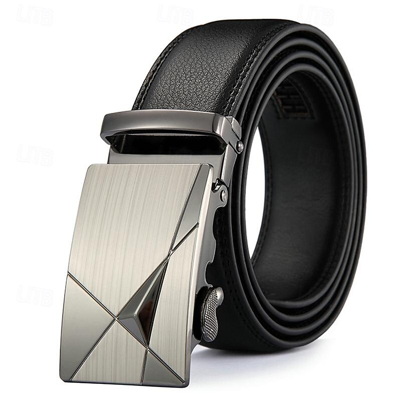 Men's Belt Waist Belt Black 1# Black 2# Alloy Durable Adjustable Plain Outdoor Daily3