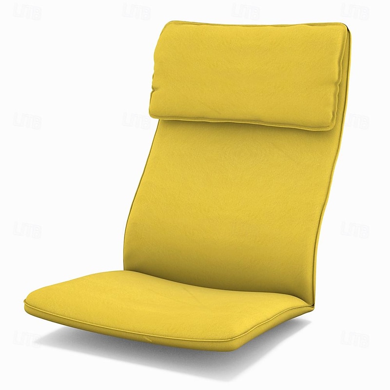 Velvet Chair Cushion Cover Solid Color with Pillowcase POcover LITB PRIME cover