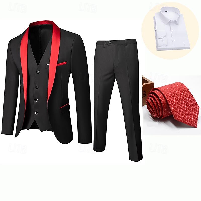 Retro Vintage Rococo Baroque Suits & Blazers Gentleman Fancy Dress Men's Masquerade Party / Evening Bachelorette Party Adults' Coat Pants