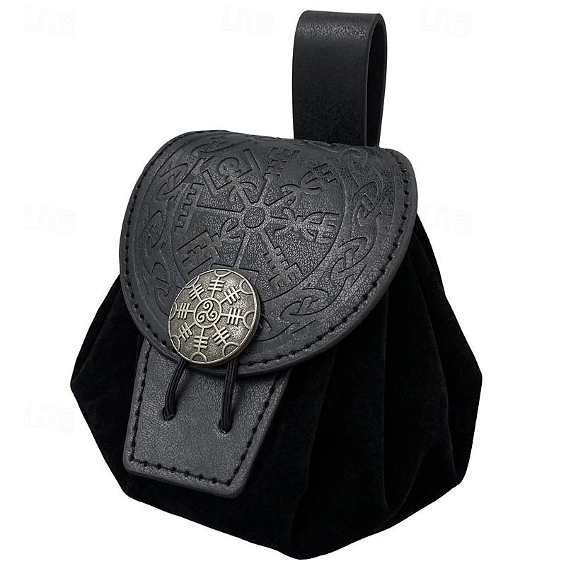 Retro Vintage Punk & Gothic Medieval Bag Belt Pouch Dice Bag Ranger Elven Fancy Dress Men's Women's Unisex Celtic Viking Fantasy Carnival Masquerade Stage Renaissance Fair LARP Adults' Bag3