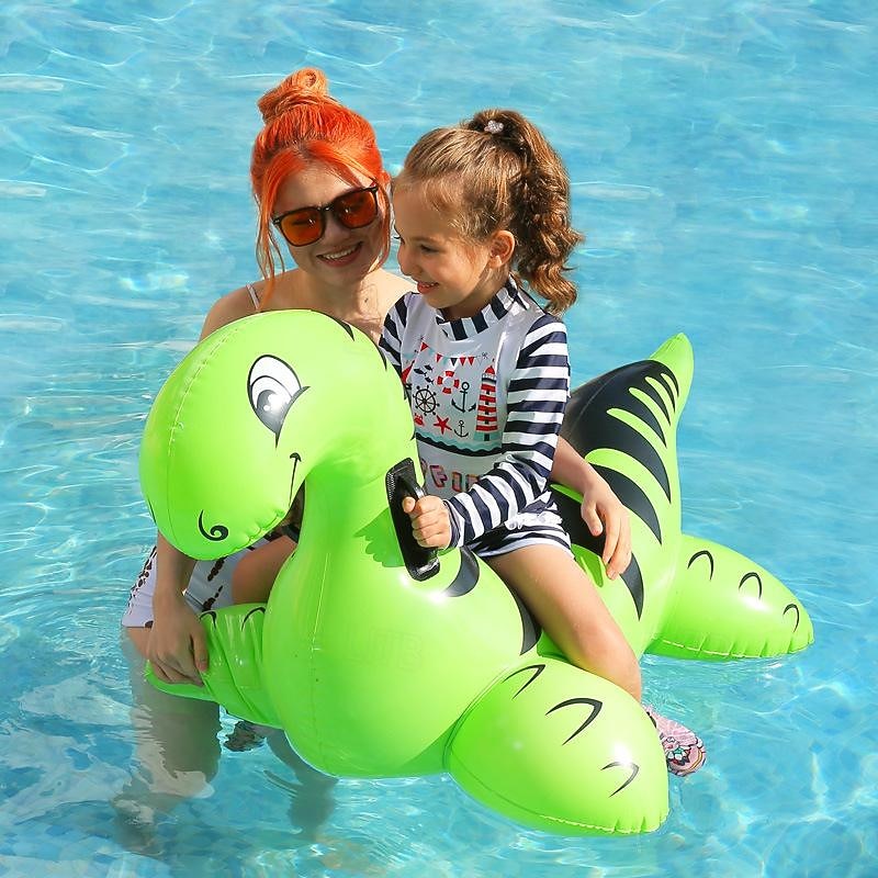 Inflatable Dinosaur Float Pool Toys Ride-On Inflatable Swimming Pool Beach Float Summer Water Fun Floating Raft for Kids and Adults2