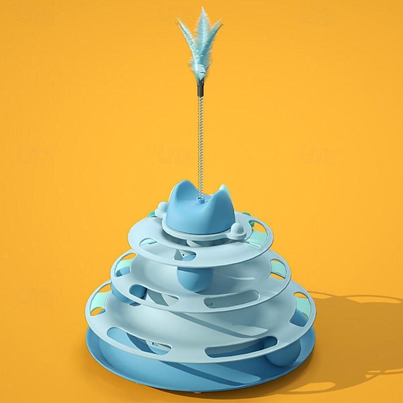 Ball Feather Toy Interactive Toy Tunnels Squeak Toy with Durable Automatic Pet Exercise Releasing Pressure Pet Training for Cat Indoor Pet Play3