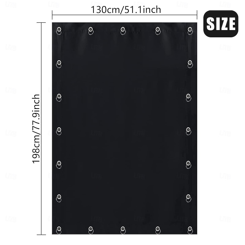 Portable Blackout Curtains Travel Blinds with Suction Cups Adjustable Shades Thermal Insulated Drapes for Window Storage Room Bathroom and Basement Black3
