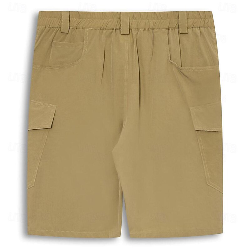 Men's Letter Cargo Shorts Mid Waist Sports Fashion Streetwear Sports Outdoor Casual Daily Drawstring Side Pockets Elastic Waist Designer Clothing Apparel3