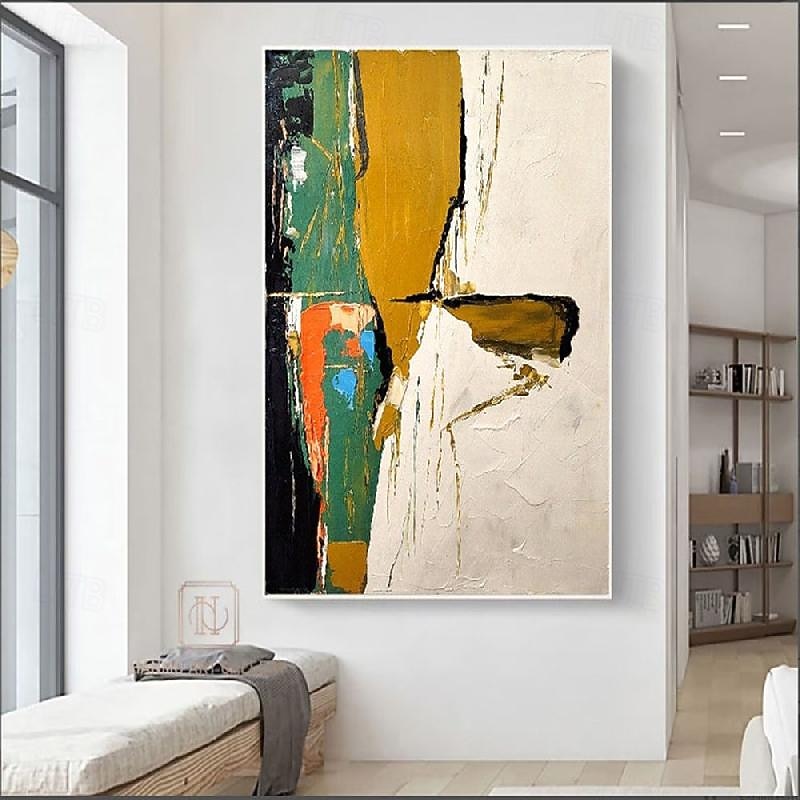 LARGE CONTEMPORARY ART hand painted White Beige Oil Painting on Canvas Impasto Art Abstract Painting Thick Strokes Textured oil painting Modern Wall Art painting3