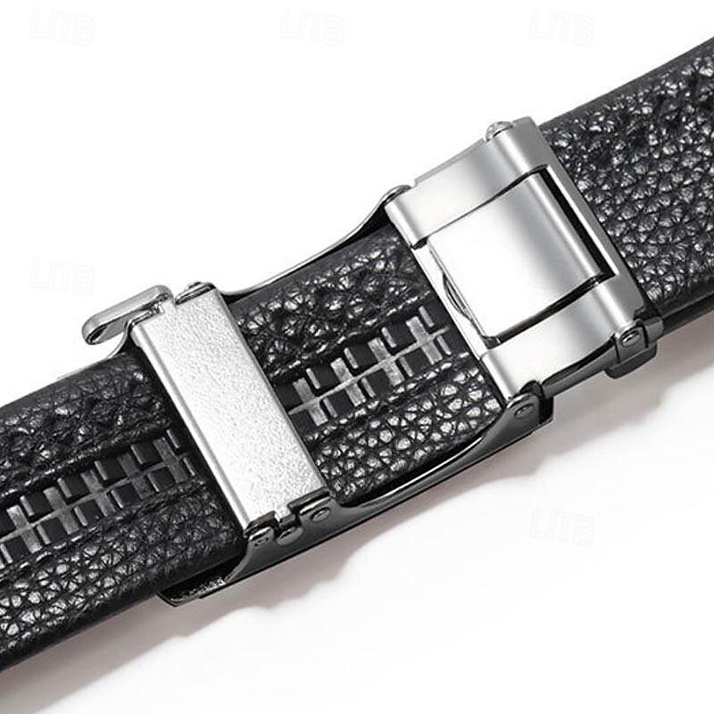 Men's Belt Waist Belt Silver Black Alloy Durable Adjustable Plain Outdoor Daily4