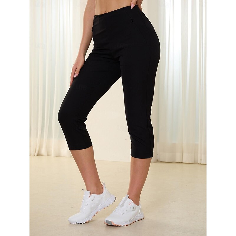 Women's Golf Pants 22inch Slim-Fit Stretch Capri Pants Navy Black Pants / Trousers Ladies Golf Attire Clothes Outfits Wear Apparel3