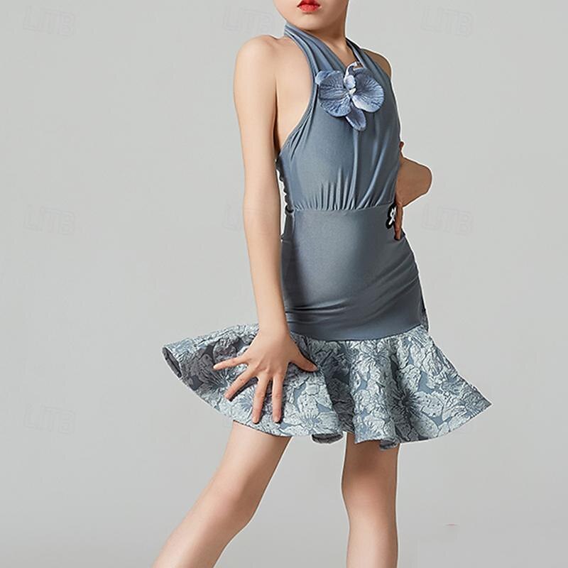 Kids' Dancewear Dress Splicing Girls' Performance Daily Wear Sleeveless Spandex3
