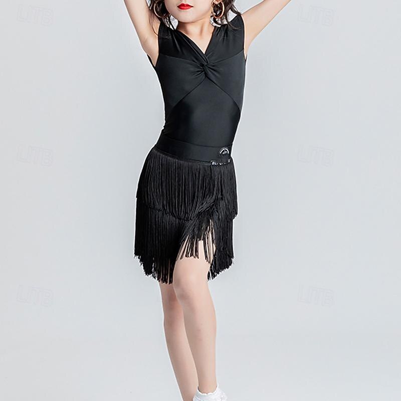 Kids' Dancewear Skirts Tassel Girls' Performance Daily Wear Sleeveless Natural Chinlon