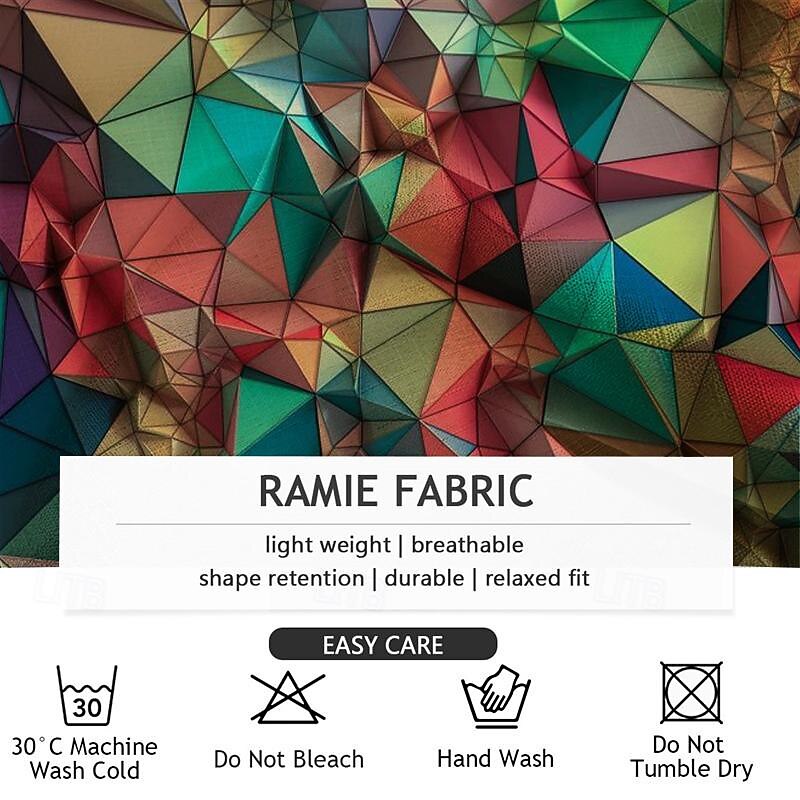 Men's Graphic Casual Pants Mid Waist Hawaiian Holiday Straight Leg Summer Spring 3D Print Blue Purple Green3