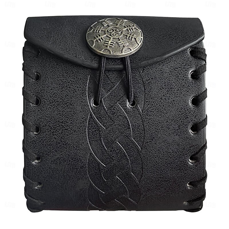 Punk & Gothic Medieval 17th Century Bag Belt Pouch Dice Bag Celtic Knight Elven Fancy Dress Men's Women's Unisex Celtic Viking Carnival Masquerade Halloween Masquerade Adults' Bag