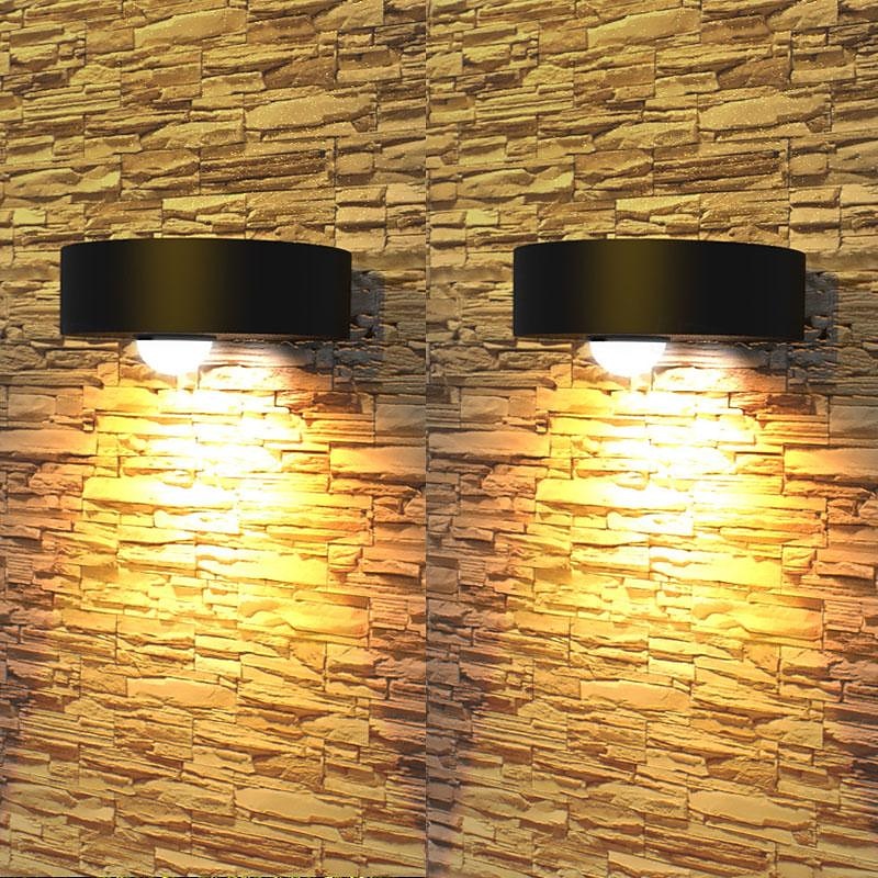 Solar LED Wall Light, 2 Modes Lighting IP67 Outdoor Waterproof Garden Light Villa Courtyard Balcony Landscape Decor Light Exterior Wall Washing Lamp Warm/White Light 1/2pcs