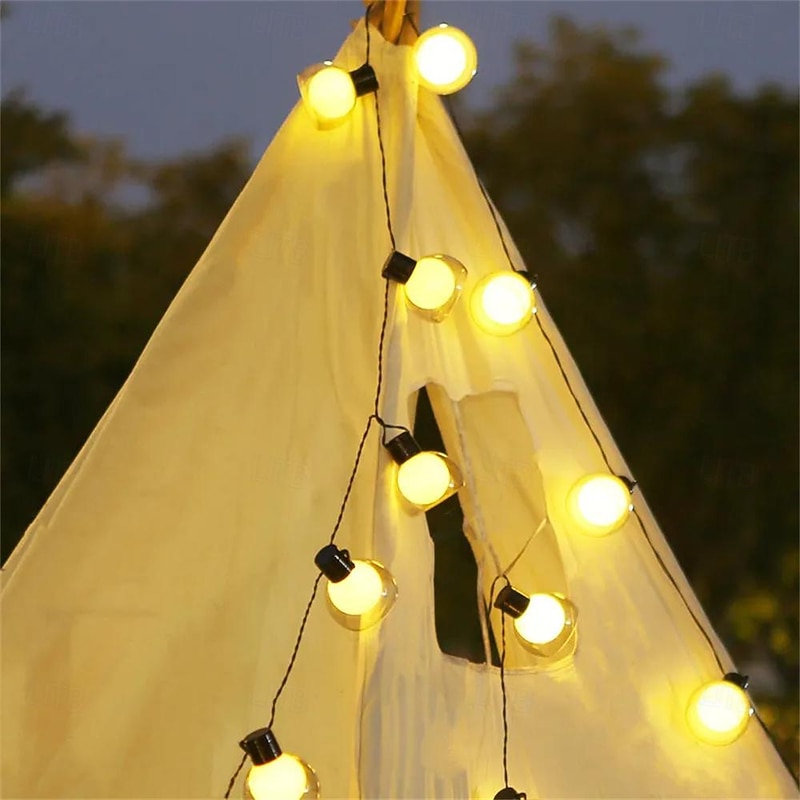 Solar String Light LED Solar Globe Garland G50 String lights Camping Bulb Solar light Outdoor Waterproof Garden Decoration lights for TerraceChristmas-2.5M10L/5M20L/10M40LEDS4